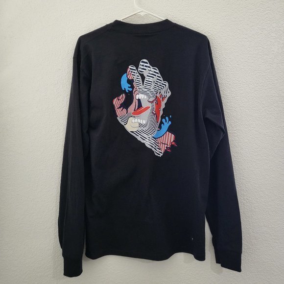 Men's Santa Cruz Strange Hands‎ Graphic Long Sleeves Black Shirt Sz Medium - Picture 8 of 8